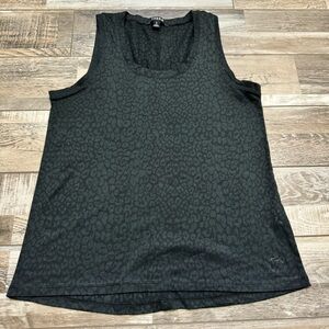 Zobha Animal Print Black Tank Top T-Shirt Size Small